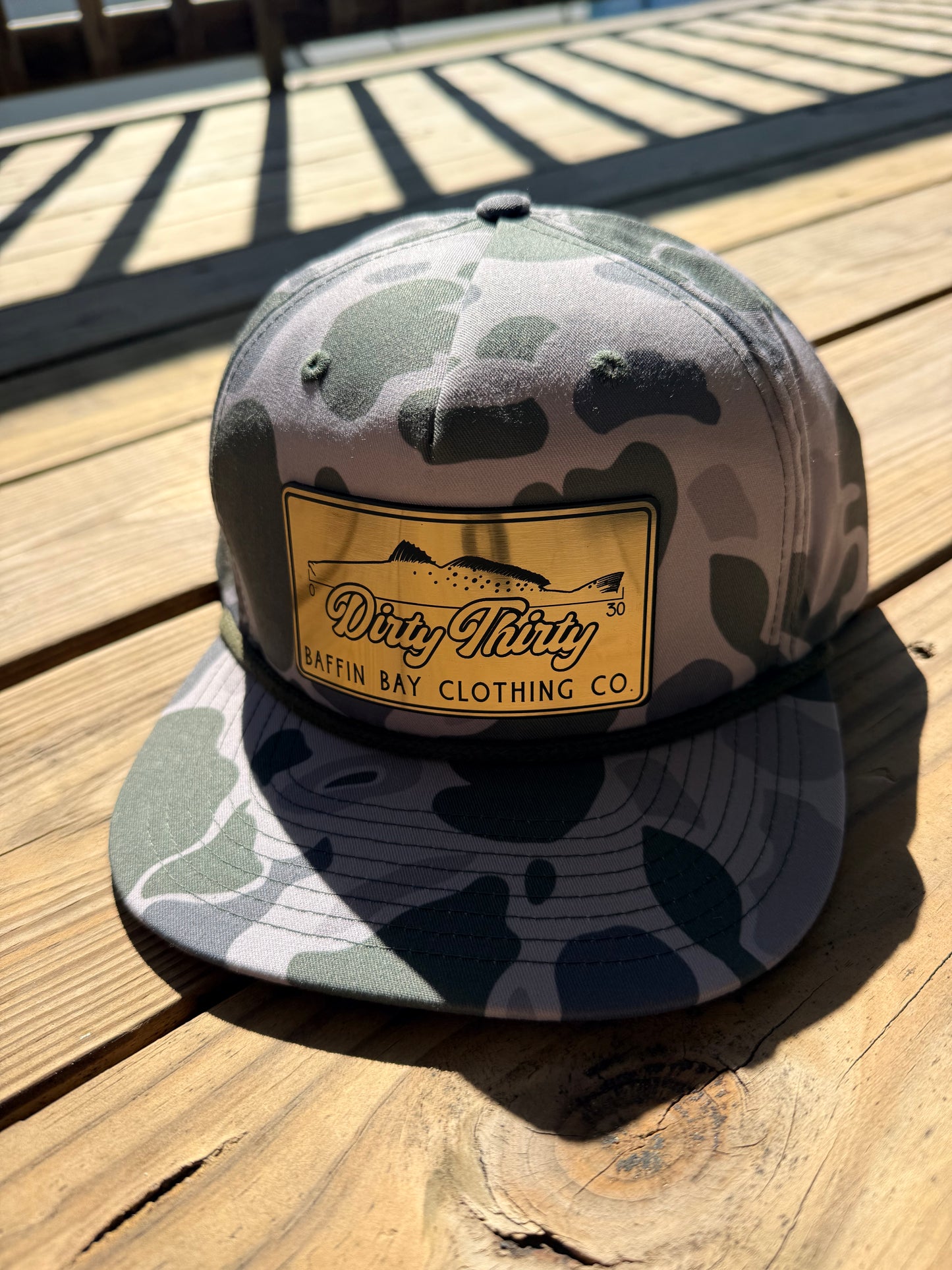 Green and Grey Camo with Gold Dirty Thirty Patch
