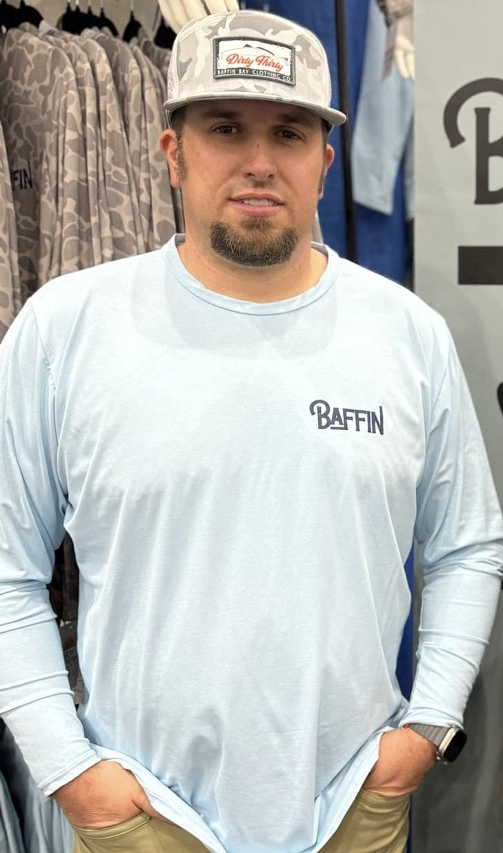 Men's Light Blue Performance Long-sleeve