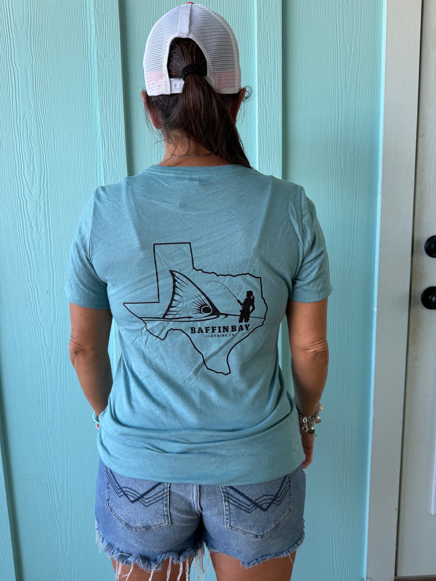 Lady Baffin Texas Logo Blue Lagoon Soft T-Shirt