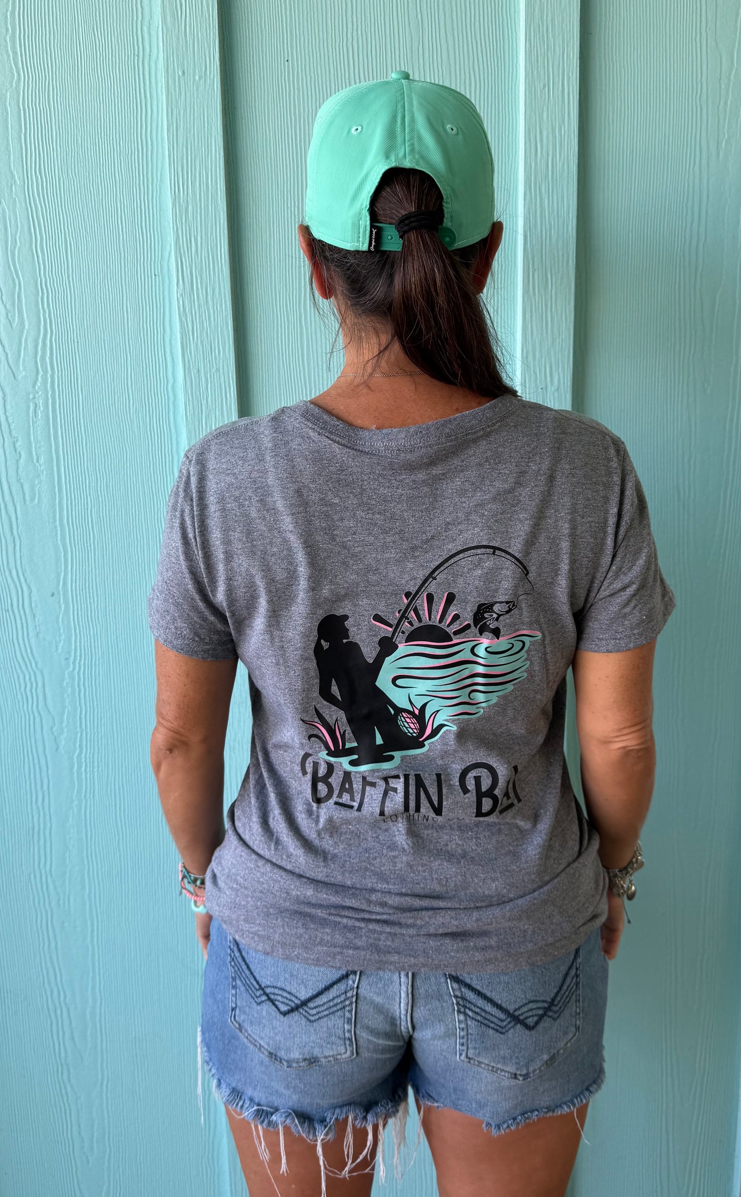 Lady Baffin Sunset Design Graphite Soft T-Shirt