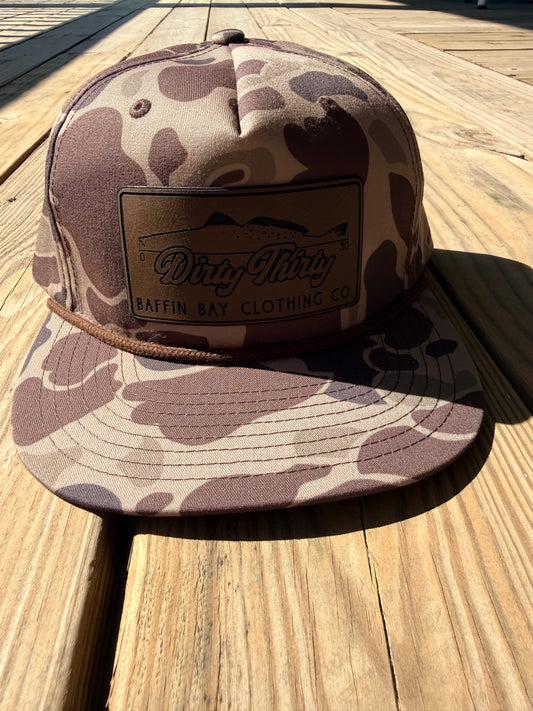 Brown Camo with Dirty Thirty Tan Patch
