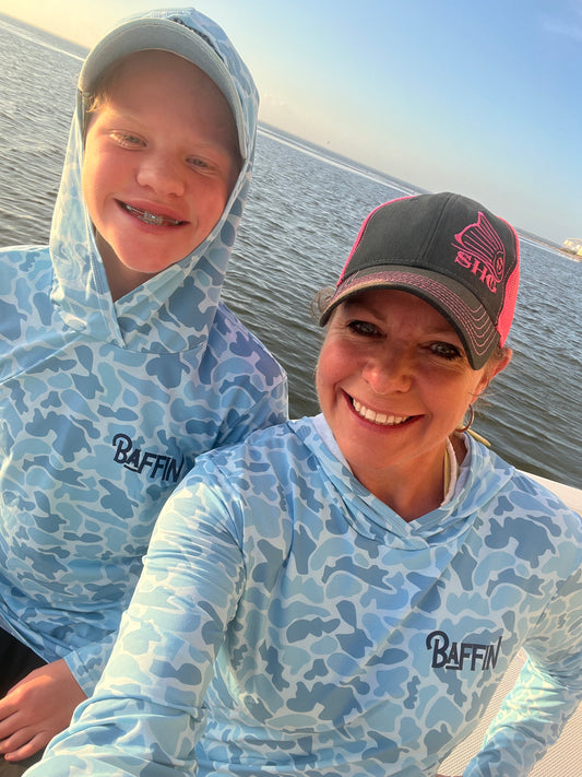 Women's Hooded Blue Camo Performance