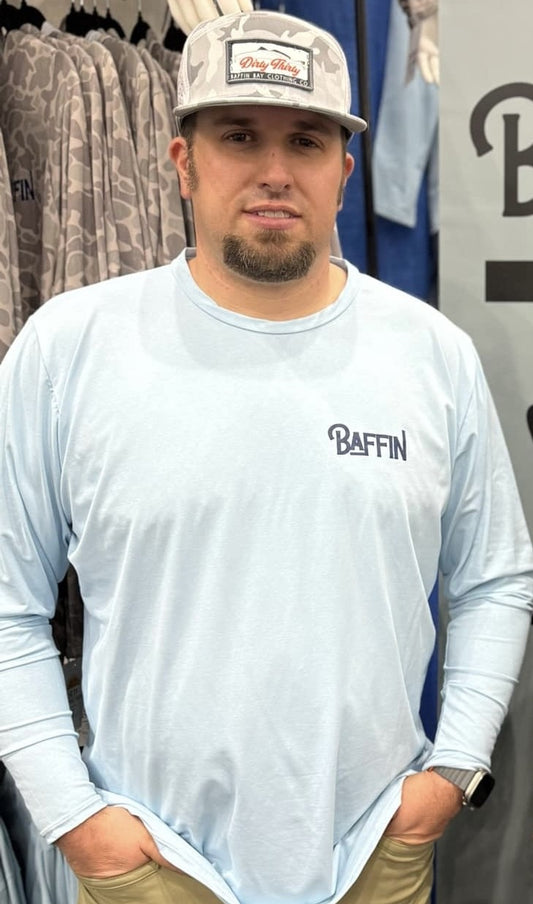 Men's Light Blue Performance Long-sleeve