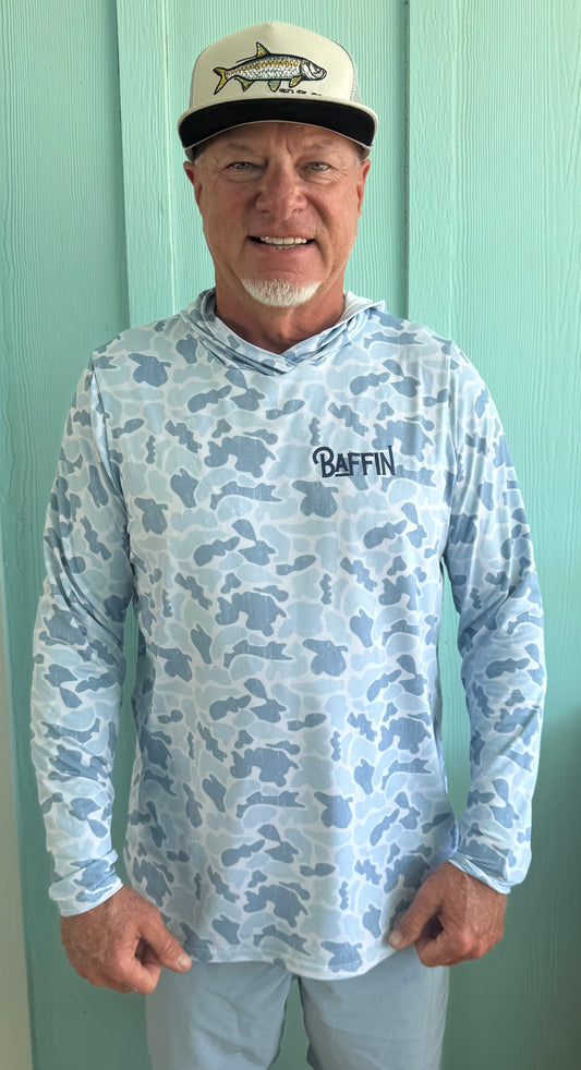 Men's Performance Light Blue Camo Hoody